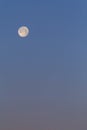 view on Moon in clear blue sky Royalty Free Stock Photo