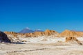 Moon Valley an volcano Licancabur by San pedro de Atacama in Chile Royalty Free Stock Photo