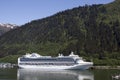 Large Cruise Liner In Juneau Town Royalty Free Stock Photo