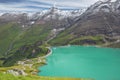 View of the Mooserboden reservoir and the Hoher Tenn