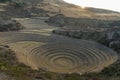 View of Moray Inca Ruin at Sunset