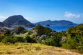 View from the Morne Morel hiking trail, Terre-de-Haut, Iles des Saintes, Les Saintes, Guadeloupe, Lesser Antilles, Caribbean Royalty Free Stock Photo