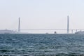 Russky Bridge across Eastern Bosphorus. Vladivostok, Russia Royalty Free Stock Photo