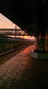 View of morning at railway station.