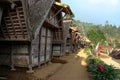 The view in the morning, you can see several traditional rice barns or called \