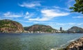 View of Morro da Urca, Botafogo neighborhood and luxury Yacht Club located on the shore of Guanabara Bay in Rio de Janeiro Royalty Free Stock Photo