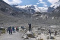View of Morteratsch Glacier trail Royalty Free Stock Photo