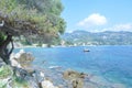 Mortola beach in Ventimiglia Royalty Free Stock Photo