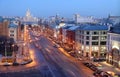 View of the Moscow from a high point an observation deck on the building of the Central Children`s Store, Russia