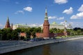 View of the Moscow Kremlin from the bridg Royalty Free Stock Photo