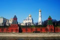 View of Moscow Kremlin from the Moscow river emban Royalty Free Stock Photo