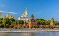 View of Moscow Kremlin over the river Royalty Free Stock Photo