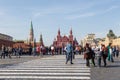 View of the Moscow Kremlin, State Historical Museum and Lenin`s Mausoleum on the Red Square, Russia. Royalty Free Stock Photo