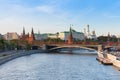 The view of the Moscow Kremlin at sunset, Moscow Royalty Free Stock Photo