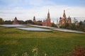 View of the Moscow Kremlin from Zaryadye Park Royalty Free Stock Photo