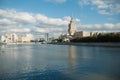 View on the moscow river hotel Radisson and river ship