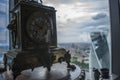 View from Moscow skyscrapers and clocks