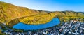 View of the Moselle River Loop at Bremm in Germany Royalty Free Stock Photo