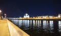 View of the Moskva River and the Christ the Savior Cathedral at night, Moscow, Russia Royalty Free Stock Photo