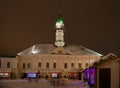 View of the Mosque Al-Marjani in Kazan on a cloudy winter evening Royalty Free Stock Photo