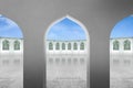 View of mosque interior with a beautiful pattern Royalty Free Stock Photo