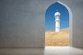 View of mosque interior with a beautiful pattern Royalty Free Stock Photo