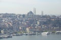 View of the mosque of Suleiman the Magnificent january morning. Istanbul