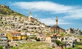 Mosques on the castle hill in Nevsehir, Turkey Royalty Free Stock Photo