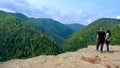 A view of the most beautiful mountains in a panoramic scene. View from Tomasovsky Vyhlad in Slovak Paradise National