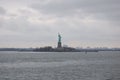 View of the most emblematic buildings and skyscrapers of Manhattan (New York). Statue of Liberty Royalty Free Stock Photo