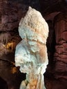 Brilliant stalagmite at Postojna cave, Slovenia Royalty Free Stock Photo