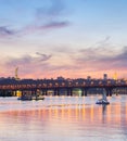 Dnipro river Paton bridge Kiev