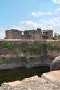 View of Motia Talab and Dhobi Mahal at Raisen Fort, Fort was built-in 11th Century AD, Madhya Pradesh