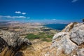 A view of mount Arbel and sea of Galilee Kineret part of jesus trail, Israel Royalty Free Stock Photo