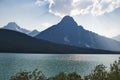 A view of Mount Chephren and Waterfowl lake.   Banff National Park AB Canada Royalty Free Stock Photo