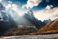 View of Mount Cholatse in Himalaya mountains, Nepal