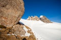 View of Mount Ciucas peak on a sunny winter day with beautiful rock formations