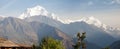 View of mount Dhaulagiri from Gorepani village Royalty Free Stock Photo