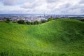 View from Mount Eden in Auckland, New Zealand Royalty Free Stock Photo