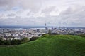 View from Mount Eden in Auckland, New Zealand Royalty Free Stock Photo