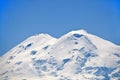 View of Mount Elbrus from Maly Saddle Kislovodsk. Long focus. Royalty Free Stock Photo
