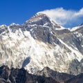 Mount Everest Nuptse Nepal Himalayas mountains Royalty Free Stock Photo