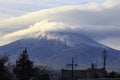 View of mount Fuji from shintoist temple at Shimoyoshida, Fujioshida