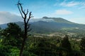 View of Mount Gede Pangrango from the hill Royalty Free Stock Photo