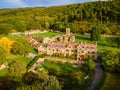 A view of Mount Grace pirory, a monastery in the parish of East Harlsey, North Yorkshire, England Royalty Free Stock Photo