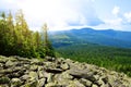 View on the mount Grosser Arber in the Bayerische wald from mountain Svaroh. Royalty Free Stock Photo
