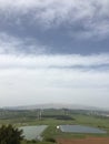 View of Mount Hermon with Snow in Spring from Merom Golan in Golan Heights, Israel. Royalty Free Stock Photo