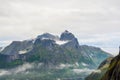 View from Mount Hesten in fog