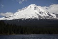 View from Mount Hood from Trillium Lake Royalty Free Stock Photo