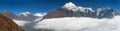 View of Mount Kangtega, Thamserku Everest and Lhotse